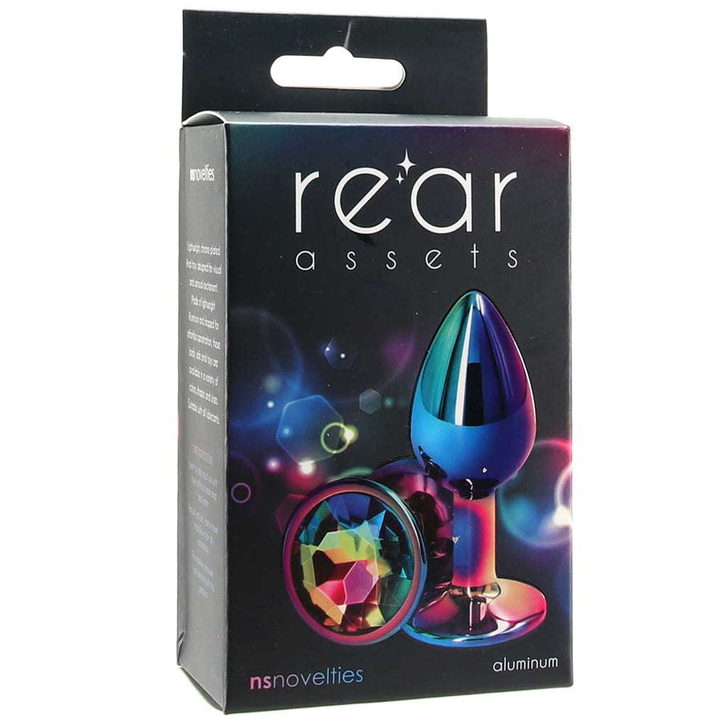 Small Aluminum Plug with Rainbow Gem in Multicolor Anal Sex Toys > Butt Plugs