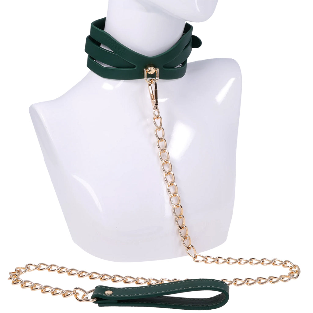 Sex & Mischief Indica Cutout Collar and Leash Bondage and Fetish > Leashes and Collars