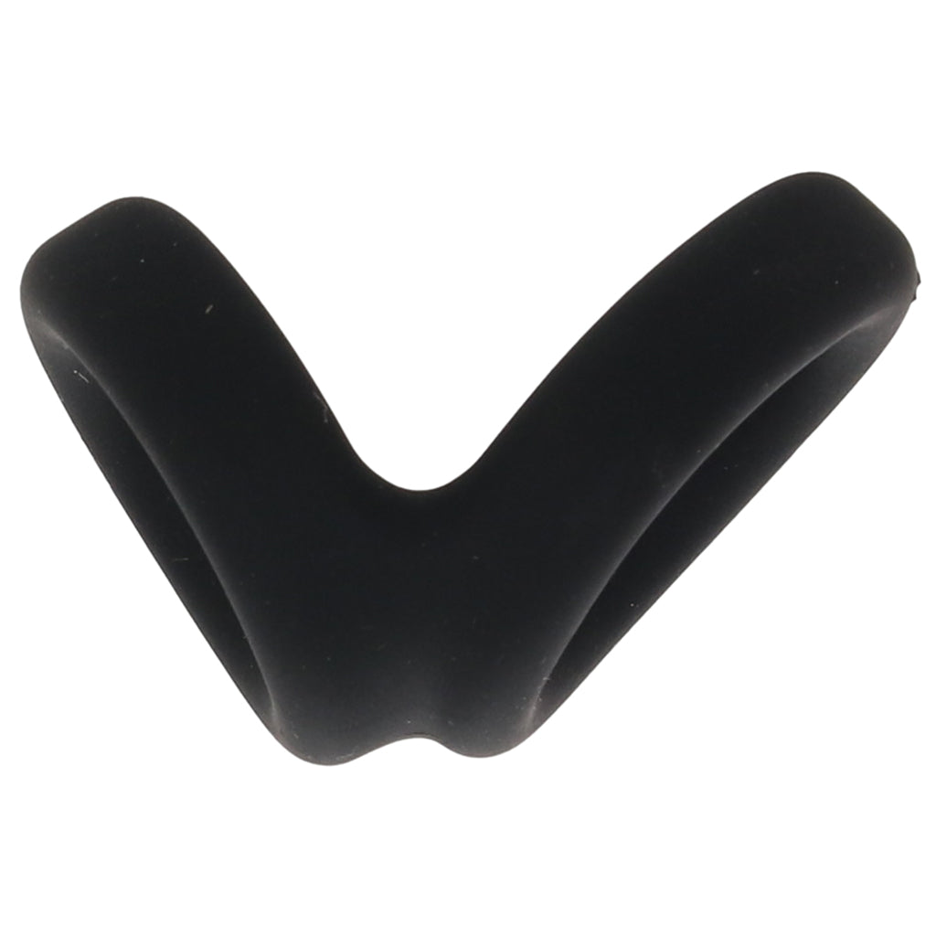 Alpha Ring Liquid Silicone Snug Tugger in Black Cock Rings