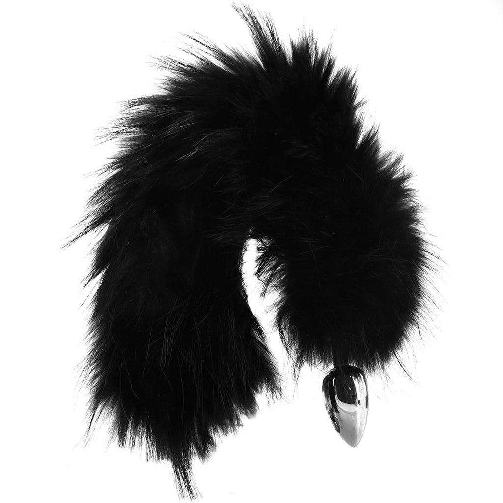 Stainless Steel Butt Plug with Fur Tail Anal Sex Toys > Butt Plugs