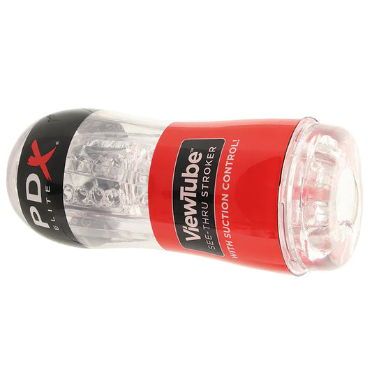 PDX Elite ViewTube See-Thru Stroker Male Masturbators > Self-Contained Strokers