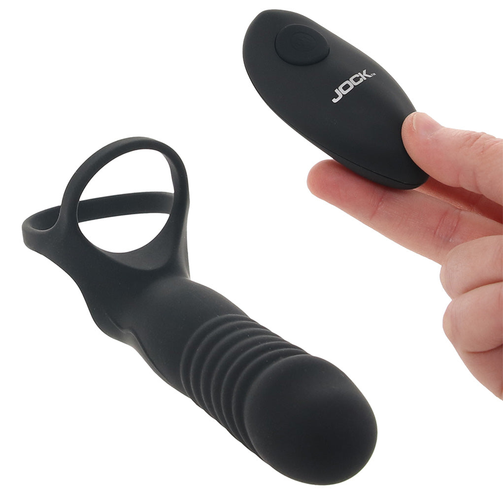 Jock Double Thrust Remote Vibe with C-Ring Anal Sex Toys > Anal Vibrators