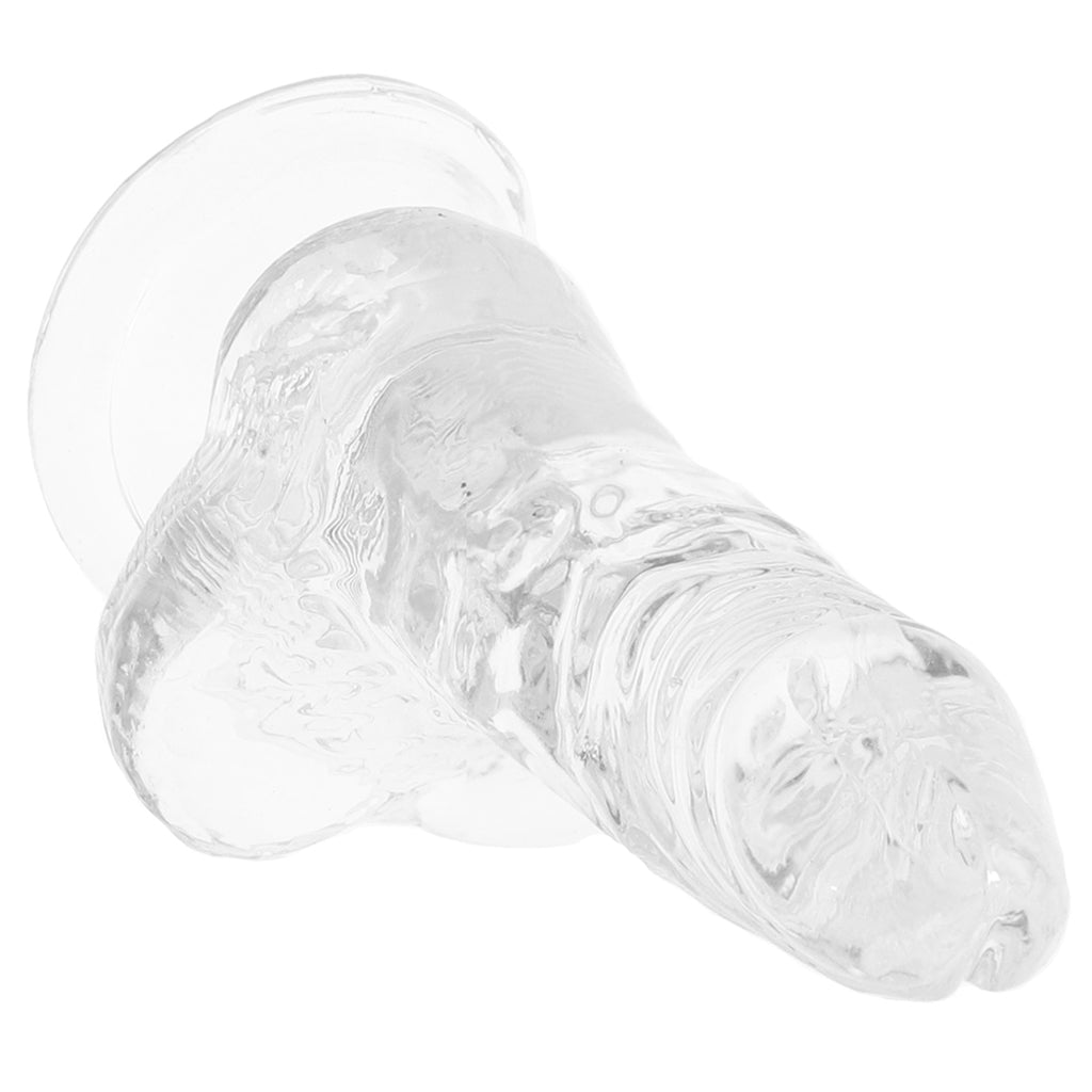 King Cock 4 Inch Ballsy Dildo in Clear Dildo Sex Toys > Realistic Dildos
