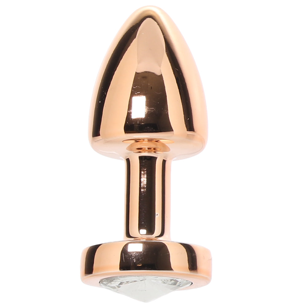 Gemsations 2 Inch Beginners Bling Bling Plug in Rose Gold Anal Sex Toys > Butt Plugs