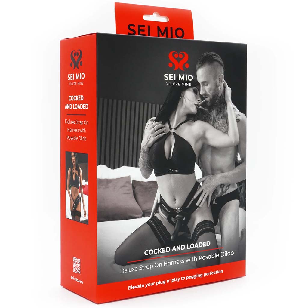 Sei Mio Cocked and Loaded Strap-On with Posable Dildo Dildo Sex Toys > Strap-On and Harnesses
