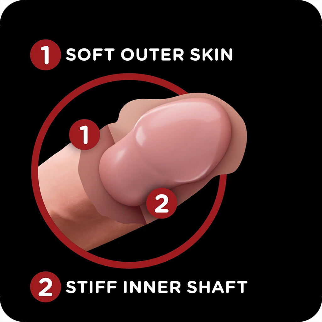 King Cock Plus Triple Density 6.5 Inch Ballsy Cock in Flesh Dildo Sex Toys > Realistic Dildos