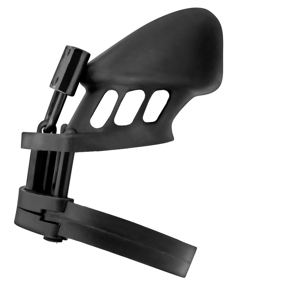 Blue Line Silicone Chastity Cage in Black Bondage and Fetish > Cock and Ball Devices