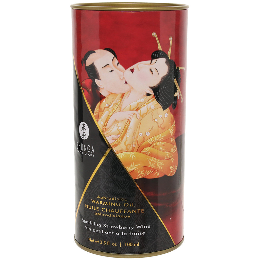 Aphrodisiac Warming Oil 3.5oz/100ml in Sparkling Strawberry Sensual Love > Massage