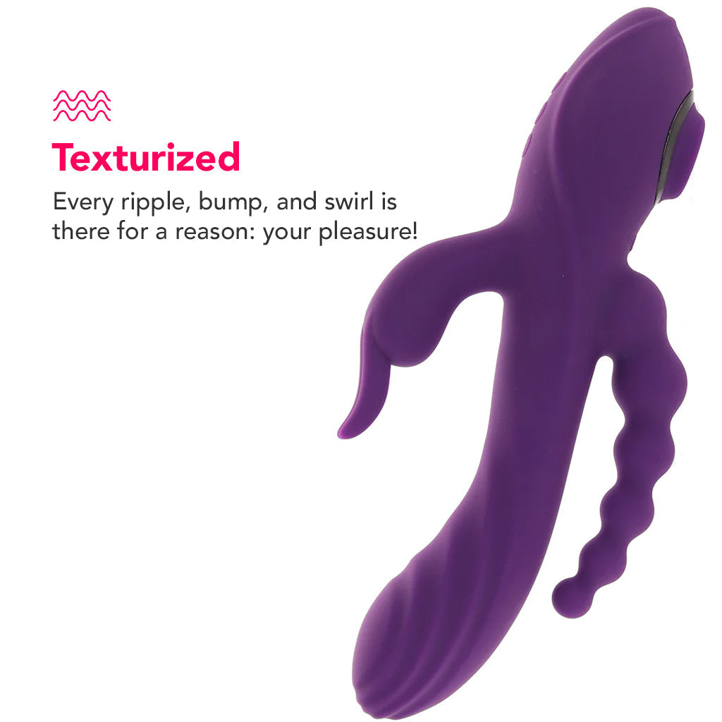Fourgasm Triple Stimulator Sucking Rabbit Vibe Vibrators > Rabbit Vibrators
