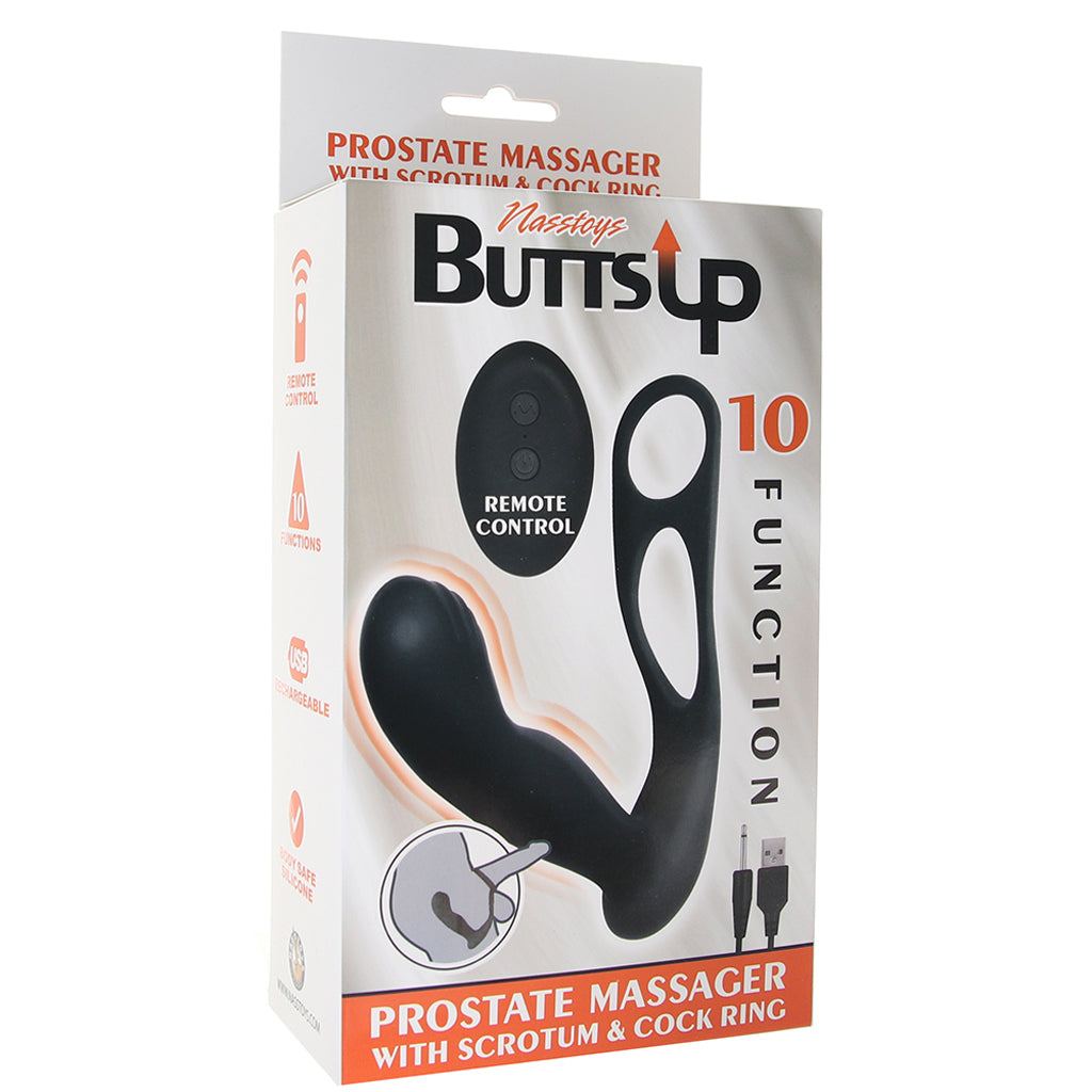 Butts Up Prostate Massager with Scrotum & C-Ring Anal Sex Toys > Prostate Massagers