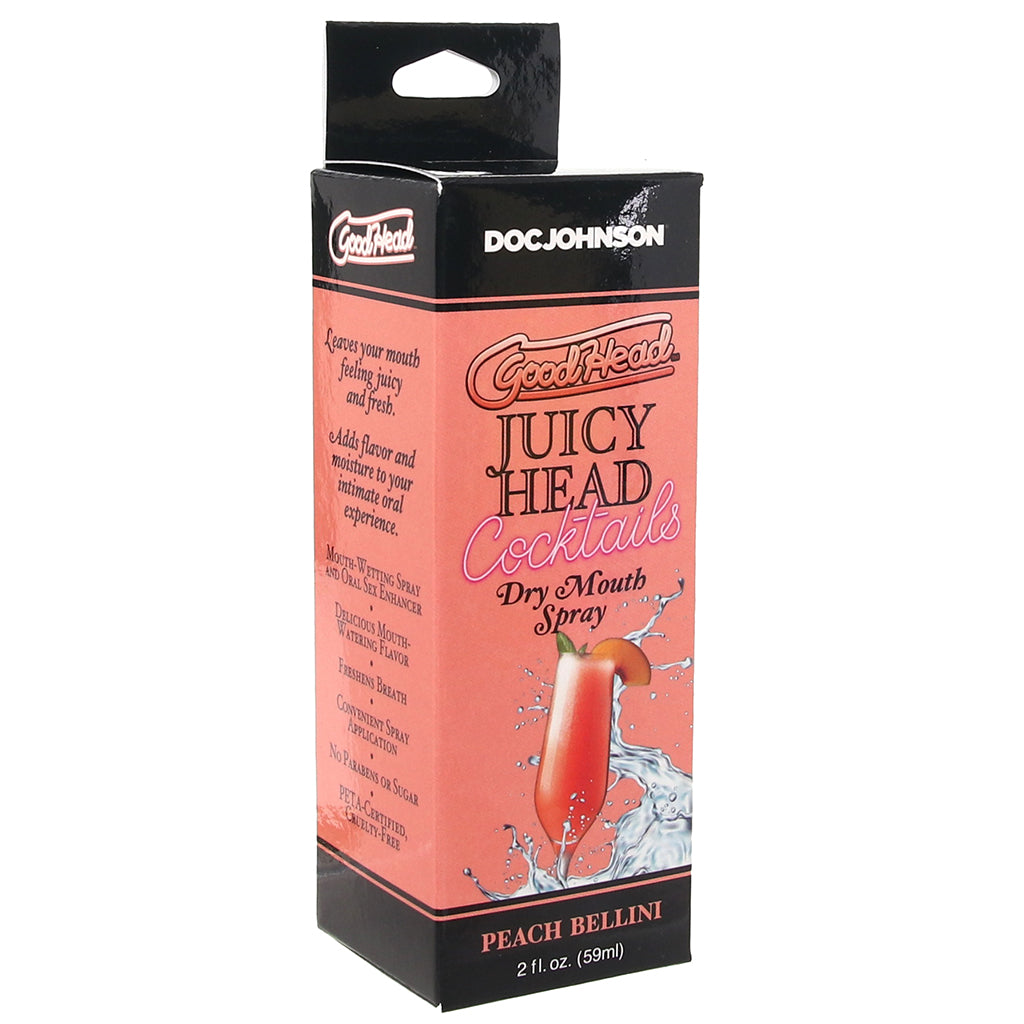 GoodHead Juicy Mouth Spray 2oz/59ml in Peach Bellini Lubes and Lotions > Flavored Sex Lubes