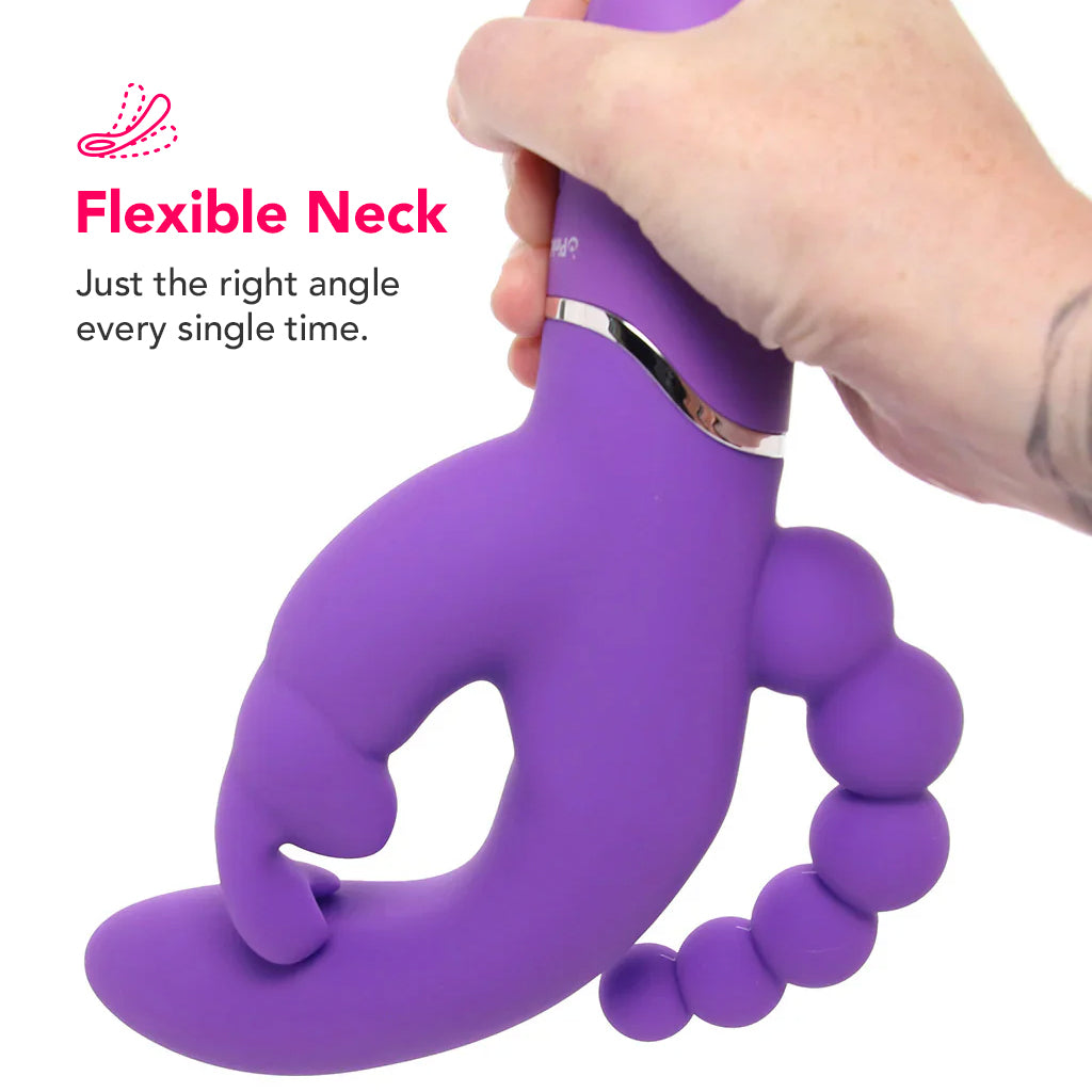 PinkCherry Triple Rabbit Vibe in Purple