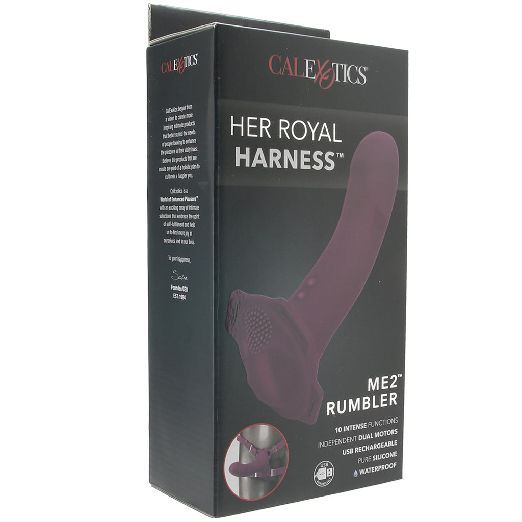ME2 Rumbler Vibrating Silicone Strap-On in Purple Vibrators > Strap-On & Wearable