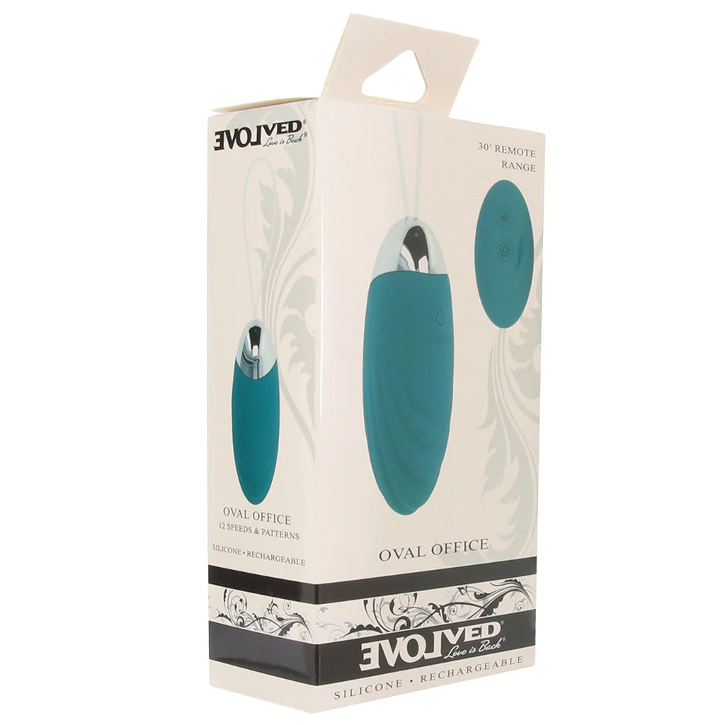 Oval Office Egg Vibe with Remote in Teal Vibrators > Bullet and Egg Vibrators