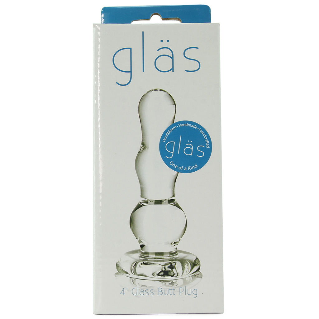 gläs 4 Inch Glass Butt Plug Anal Sex Toys > Butt Plugs