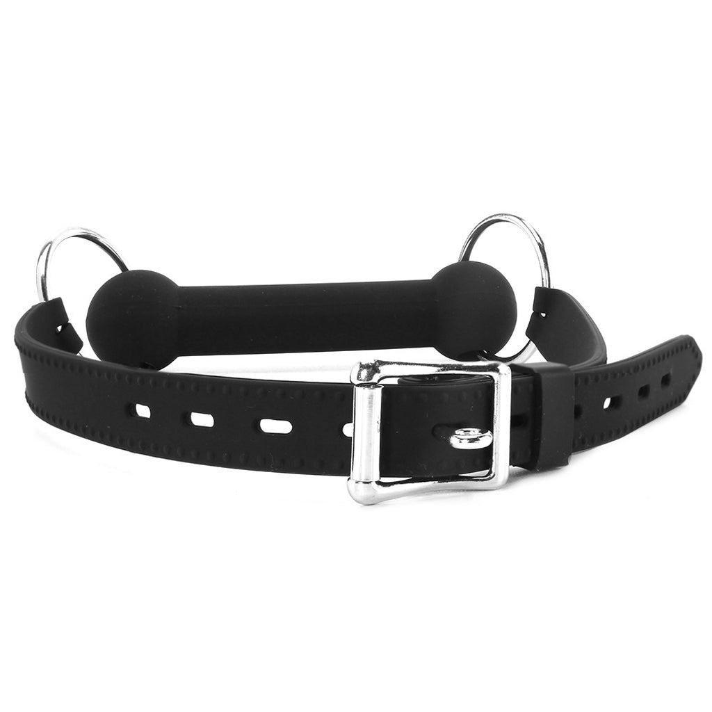Black & White Silicone Bit Gag Bondage and Fetish > Ball Gags & Mouth Restraints