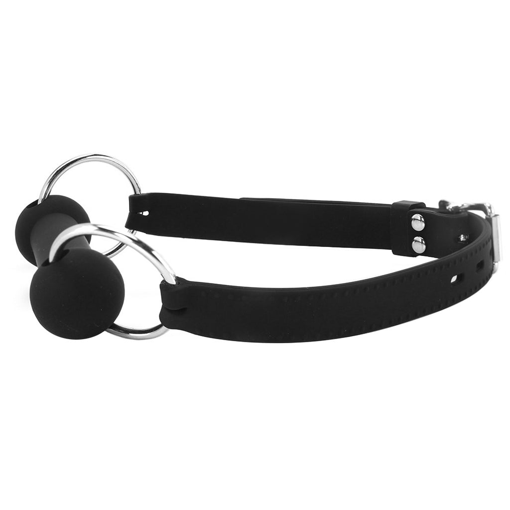 Black & White Silicone Bit Gag Bondage and Fetish > Ball Gags & Mouth Restraints