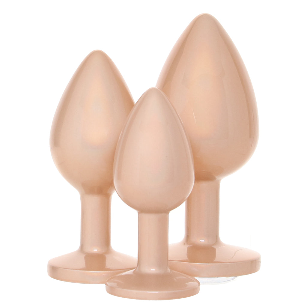 Rear Assets 3 Piece Metal Butt Plug Kit in Champagne Anal Sex Toys > Butt Plugs