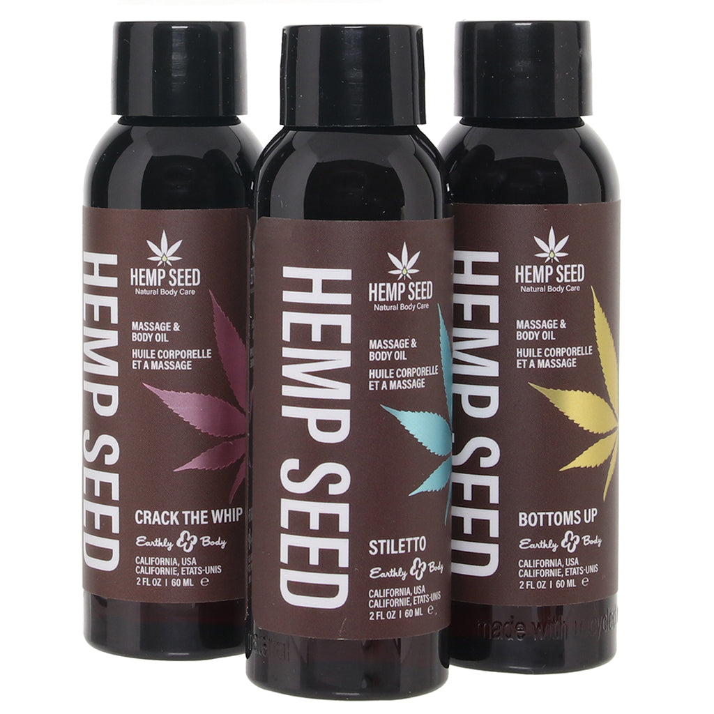 Hemp Seed Massage Oil Gift Set in 3 x 2oz/60ml Lubes and Lotions > Erotic Massage Oils