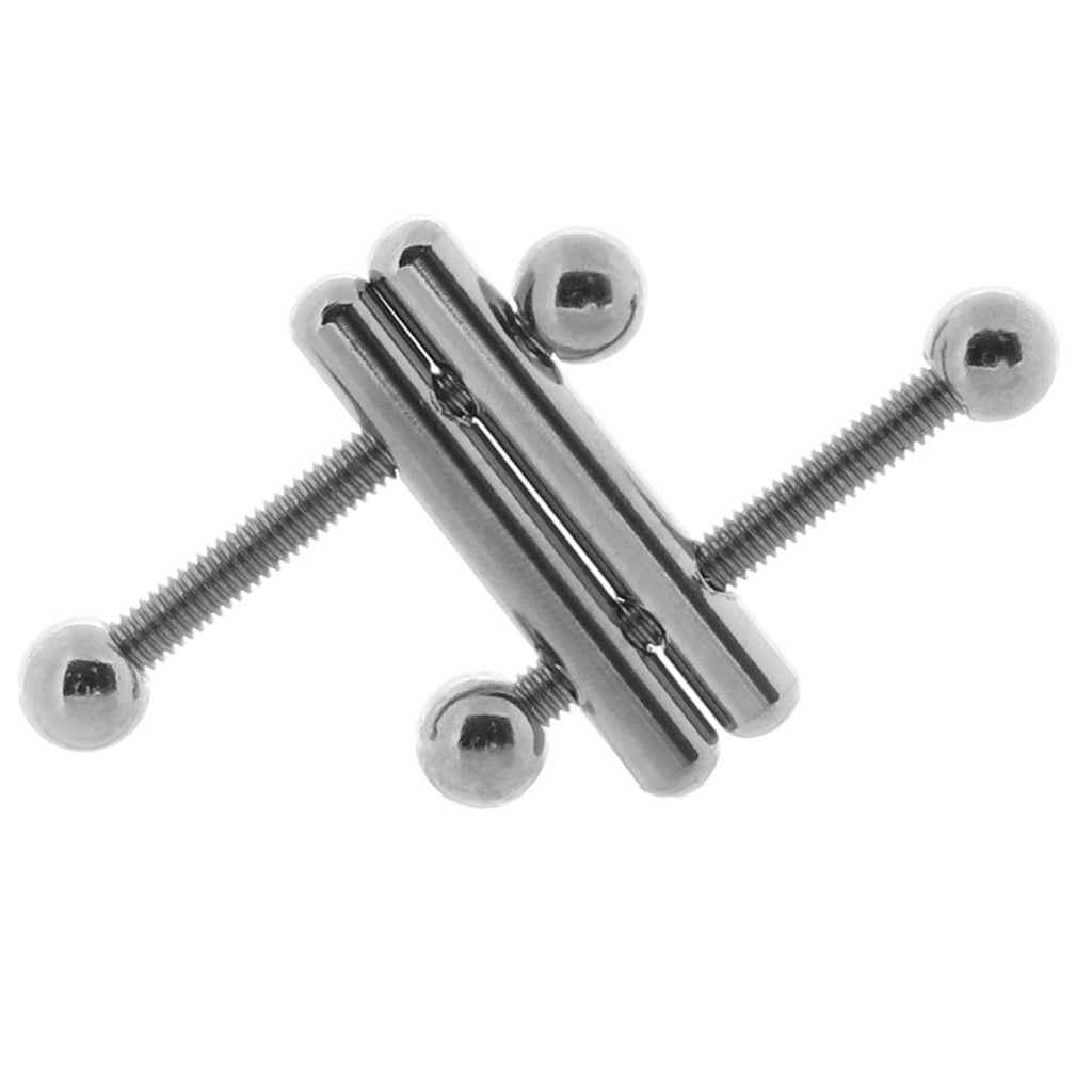 Nipple Grips Crossbar Nipple Vices in Silver Bondage and Fetish > Nipple Stimulators & Clamps