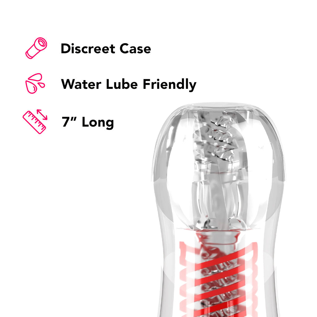 PDX Elite ViewTube 2 See-Thru Stroker Male Masturbators > Discreet Masturbators
