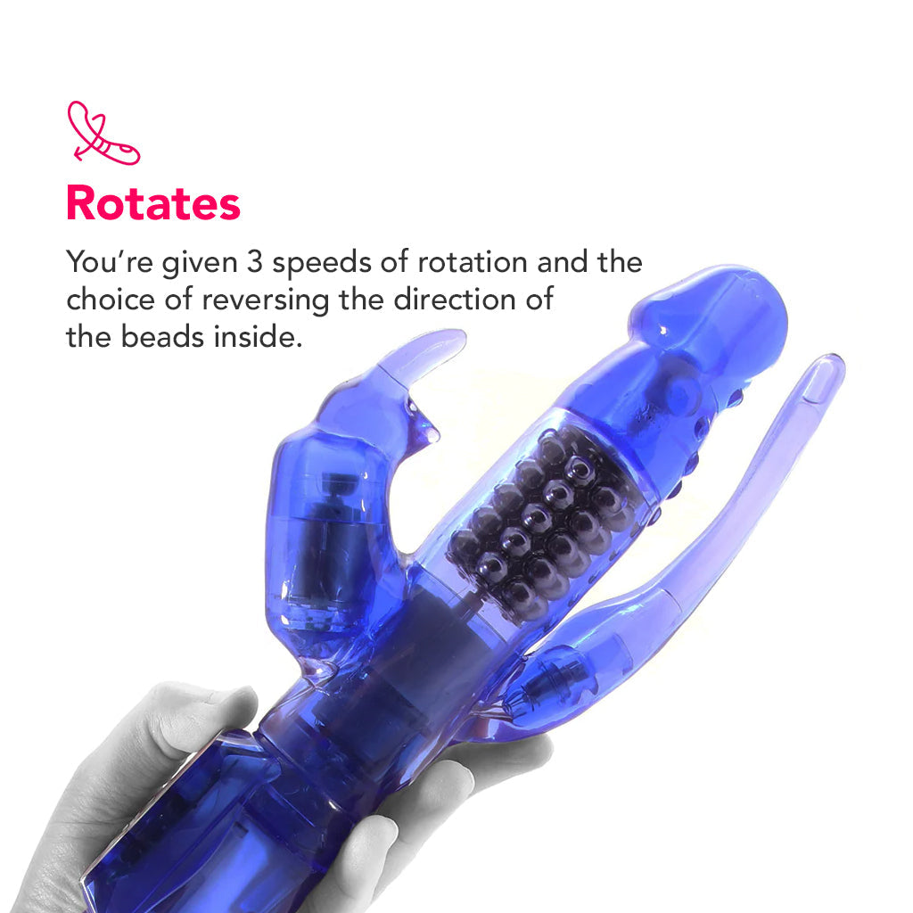 Delight Triple Orgasm Rabbit Vibe in Purple Vibrators > Rabbit Vibrators