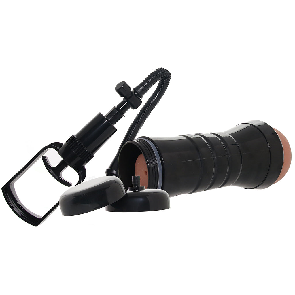 PDX Wet Pussies Super Sucker XXL Stroker in Brown Male Masturbators > Pocket Strokers