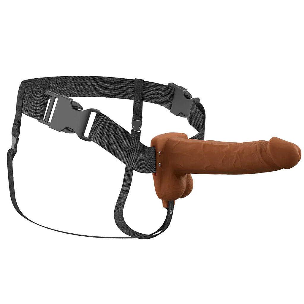 Fantasy X-tensions 7 Inch Hollow Strap-On Vibe in Brown Male Enhancement > Extenders and Sleeves