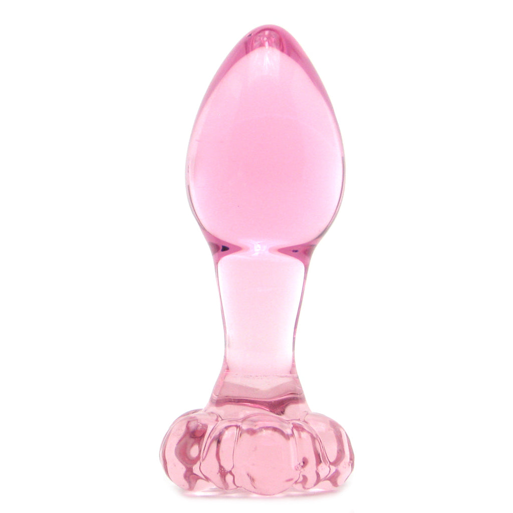 Icicles No. 48 Hand Blown Glass Butt Plug in Pink Anal Sex Toys > Butt Plugs