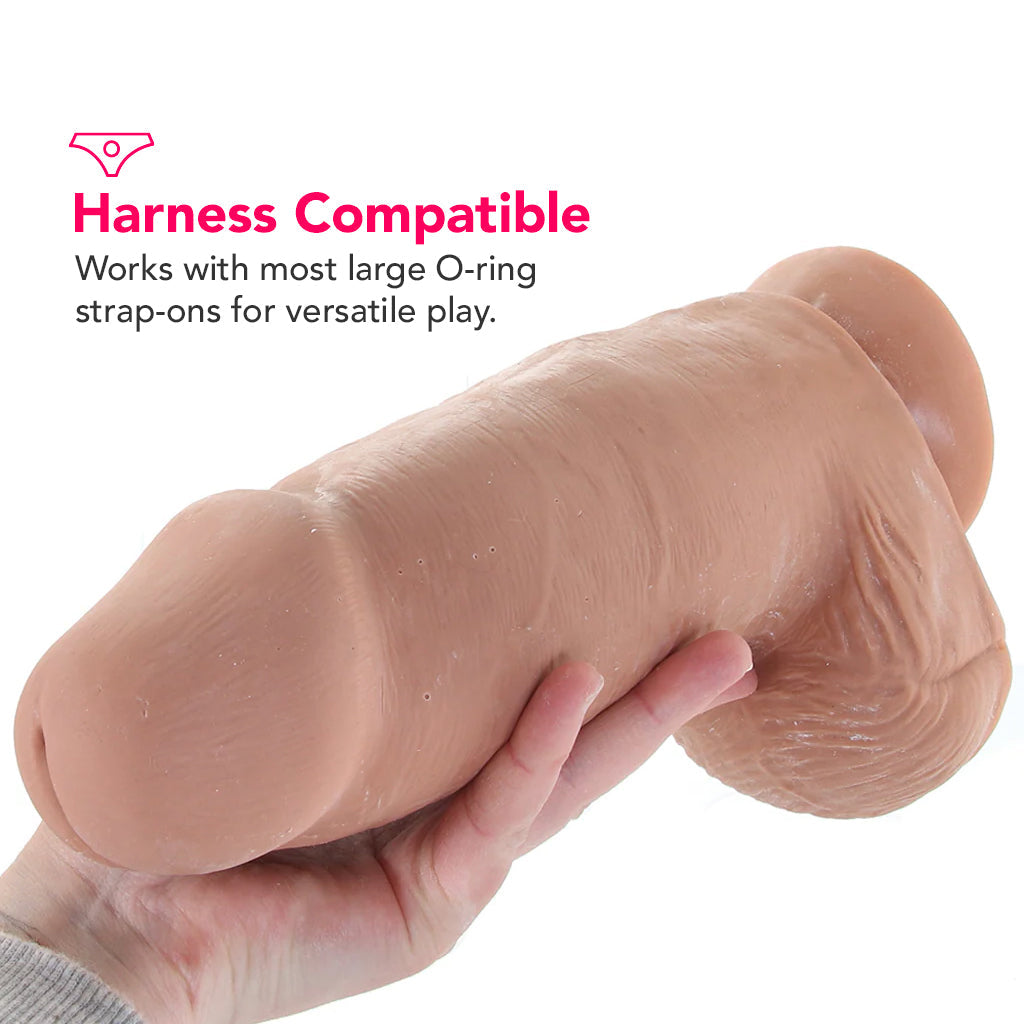 Au Naturel Chub 10 Inch Sensa Feel Dildo in Mocha Dildo Sex Toys > Realistic Dildos