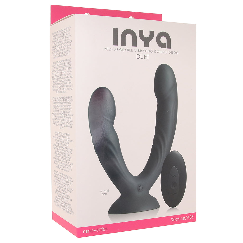 Inya Duet Vibrating Double Dildo in Black Vibrators > Double Penetration