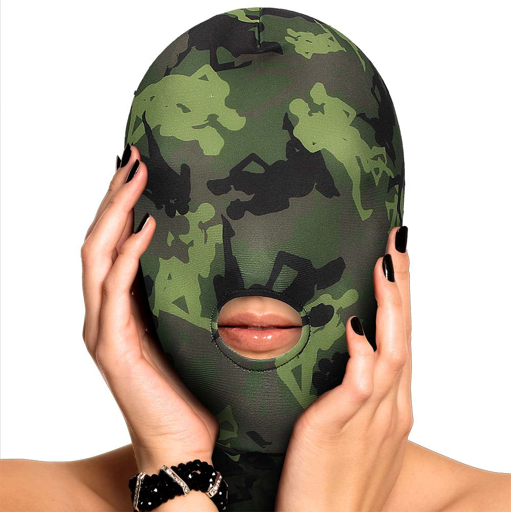 Ouch! Army Themed Mask with Mouth Opening Bondage and Fetish > Pleasure Masks and Dress Up Play
