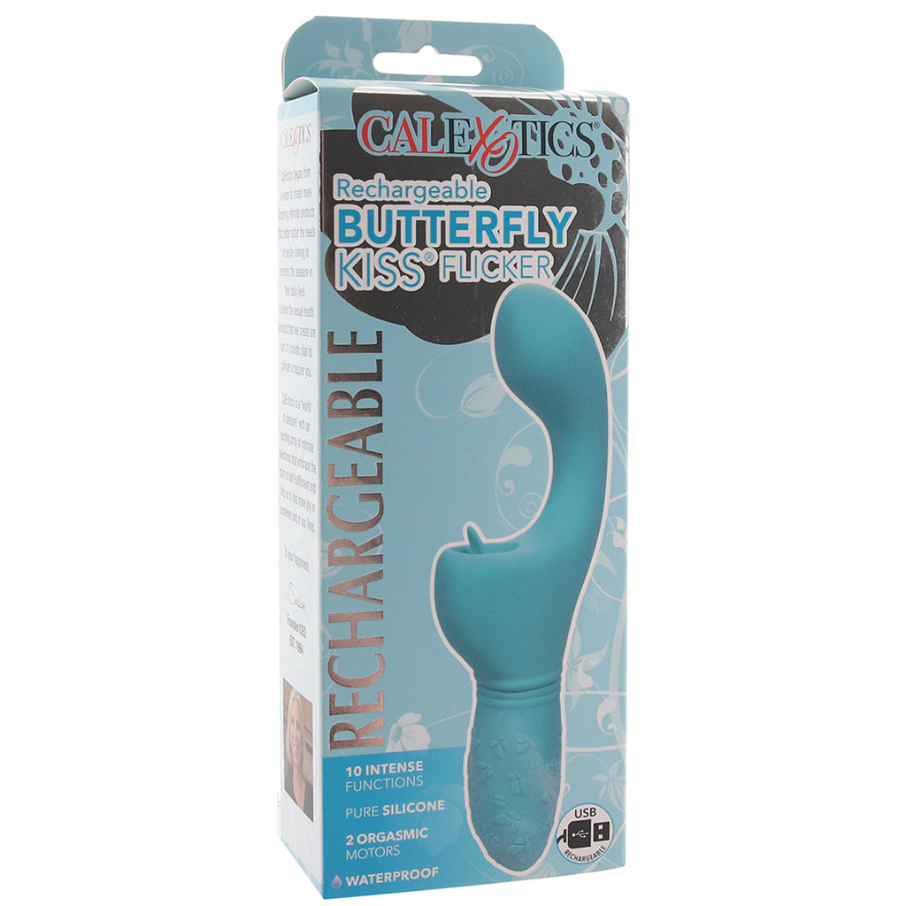 Rechargeable Butterfly Kiss Flicker Vibrator in Blue Vibrators > G-Spot Vibrators