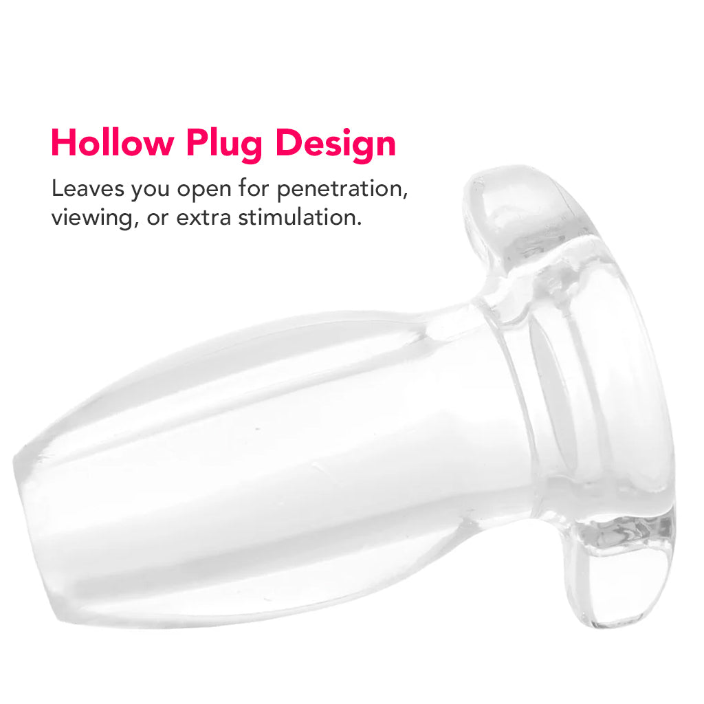 Peephole Clear Hollow Anal Plug Anal Sex Toys > Butt Plugs
