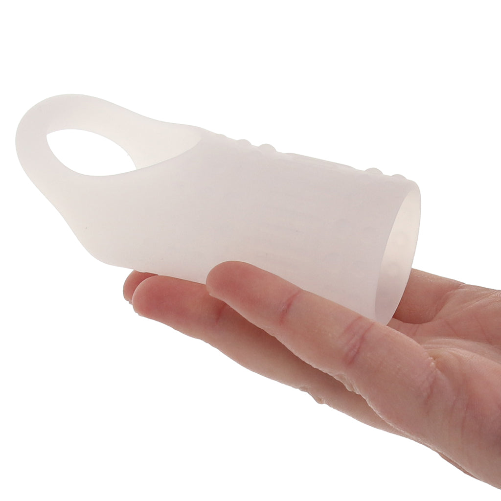 Basic Essentials Stimulation Enhancer Sleeve in Frosted Male Enhancement > Extenders and Sleeves