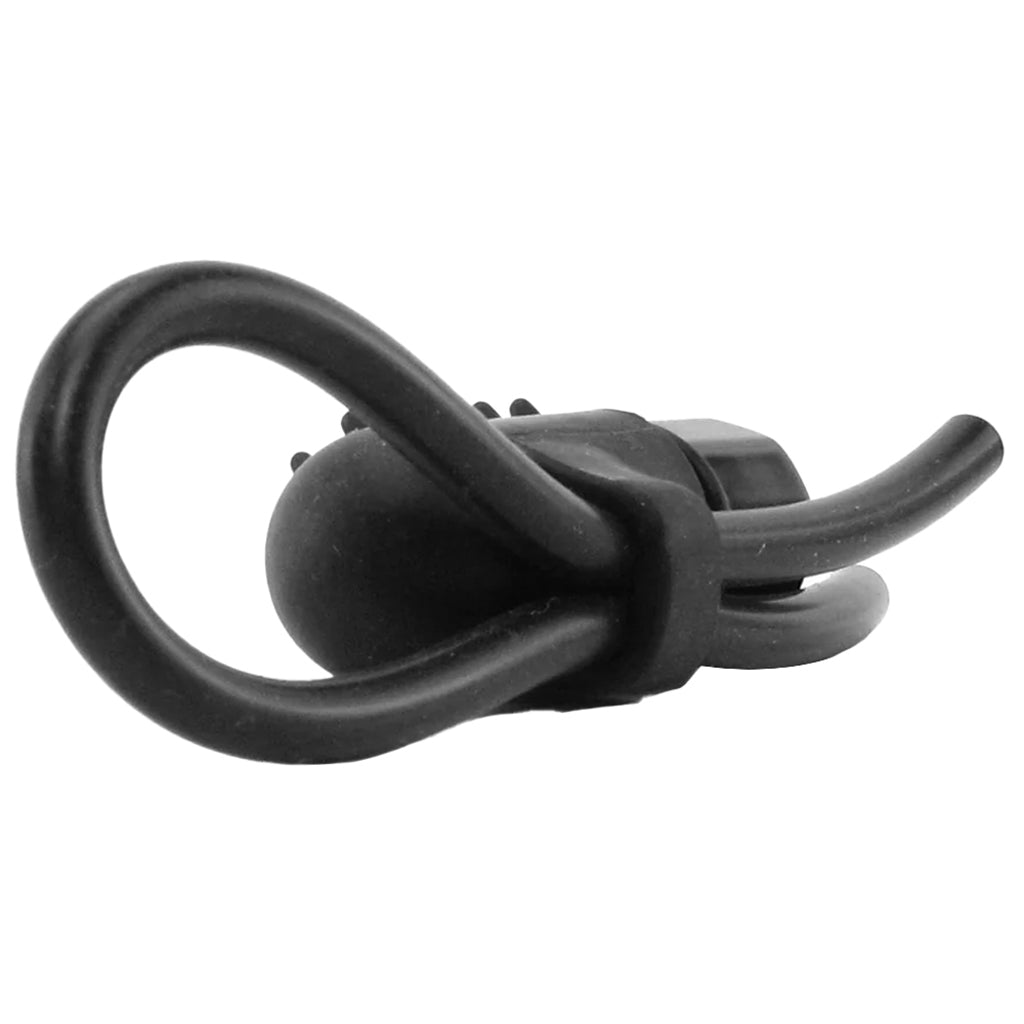 Vibrating Silicone Stud Lasso in Black Cock Rings