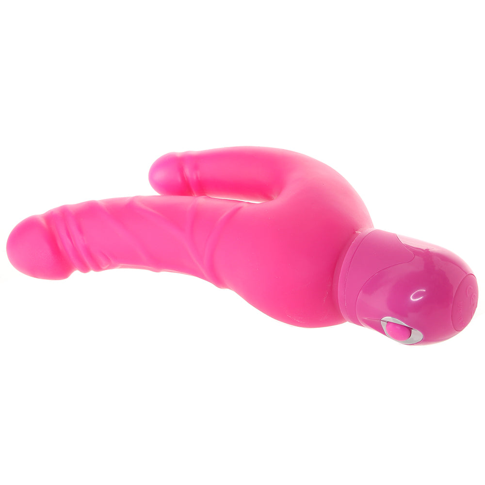 Bendie Stud Over & Under Vibe in Pink Vibrators > Double Penetration