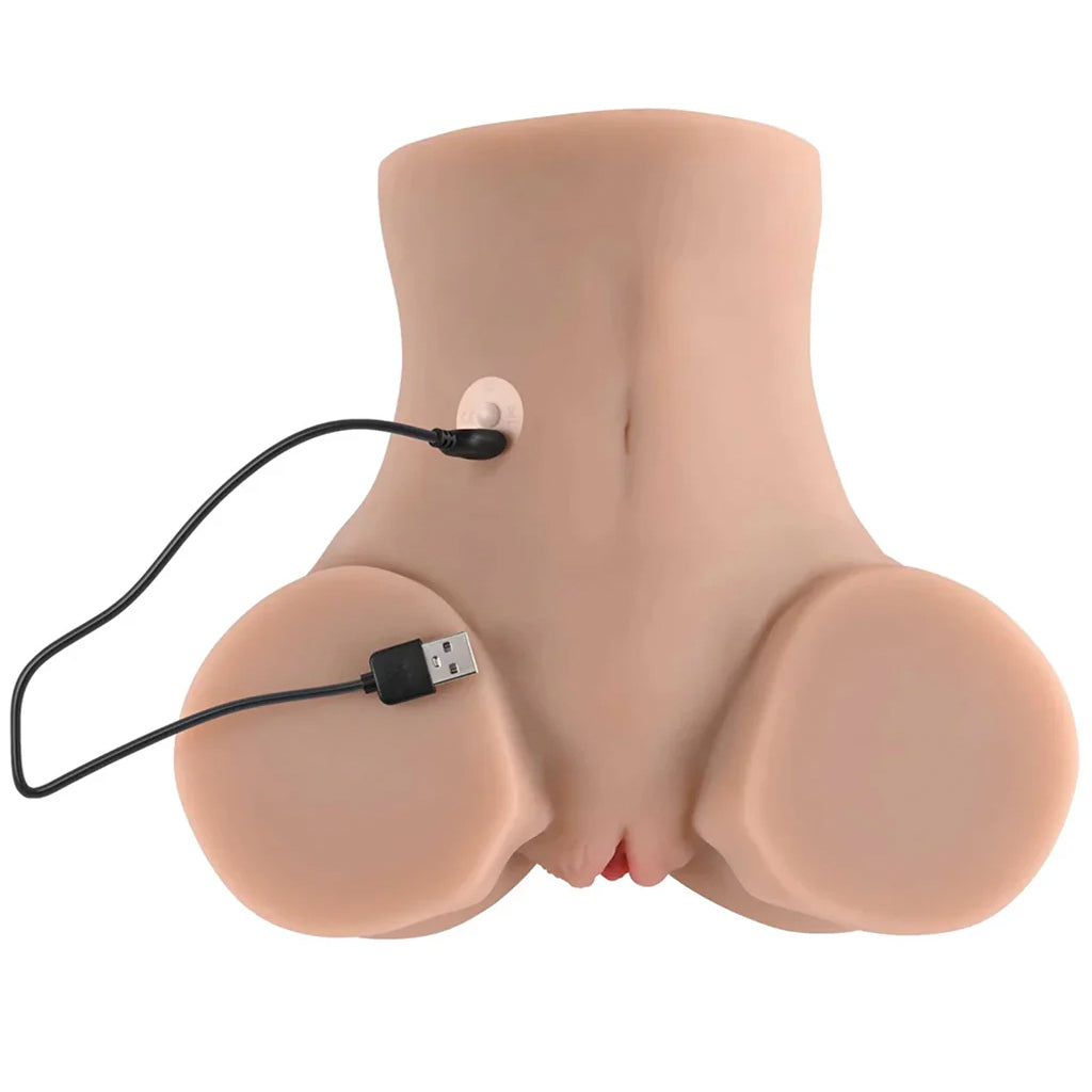 Rear Beauty Sucking & Vibrating Masturbator in Light Male Masturbators > Realistic Butts