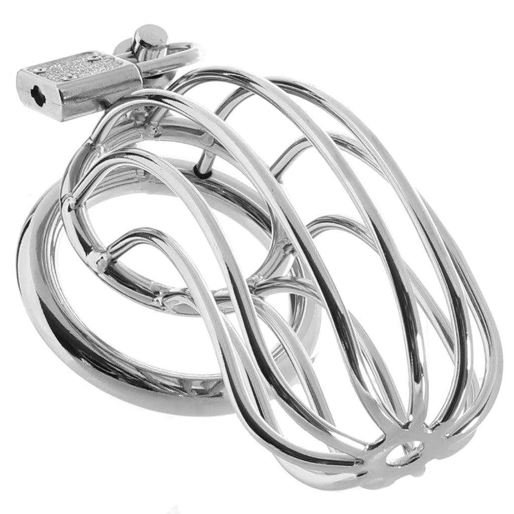 Blue Line Prisoner Cock Cage in Silver Bondage and Fetish > Cock and Ball Devices