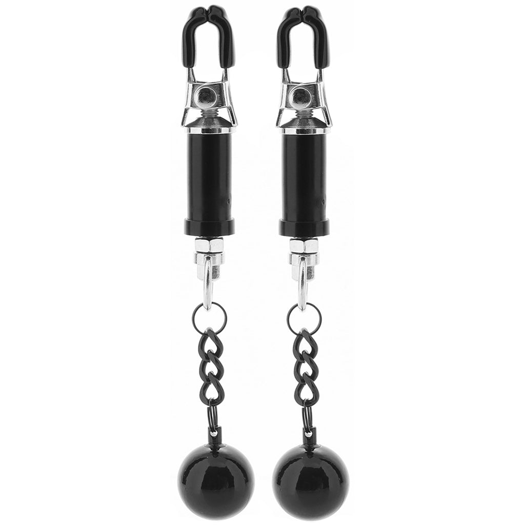 Nipple Grips Weighted Twist Nipple Clamps Bondage and Fetish > Nipple Stimulators & Clamps