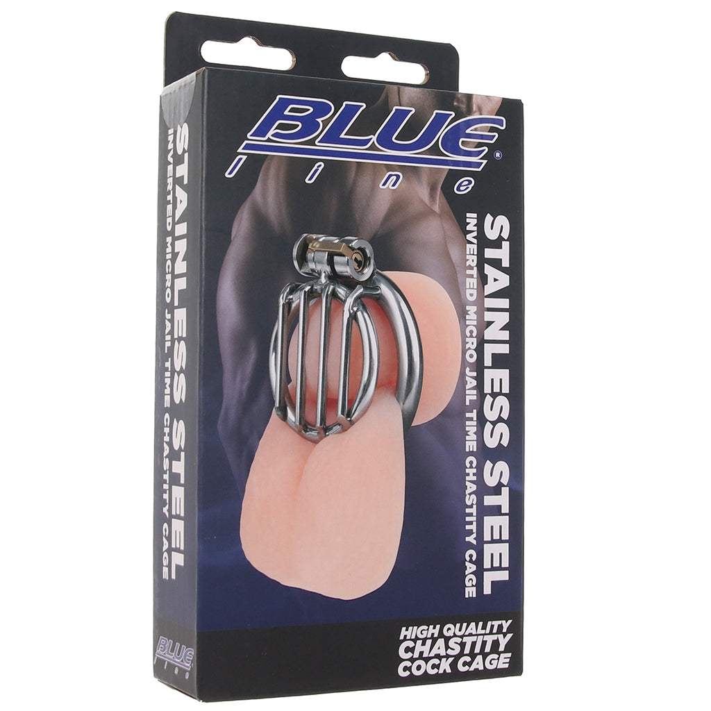 Blueline Stainless Steel Inverted Micro Jail Time Cock Cage Bondage and Fetish > Cock and Ball Devices