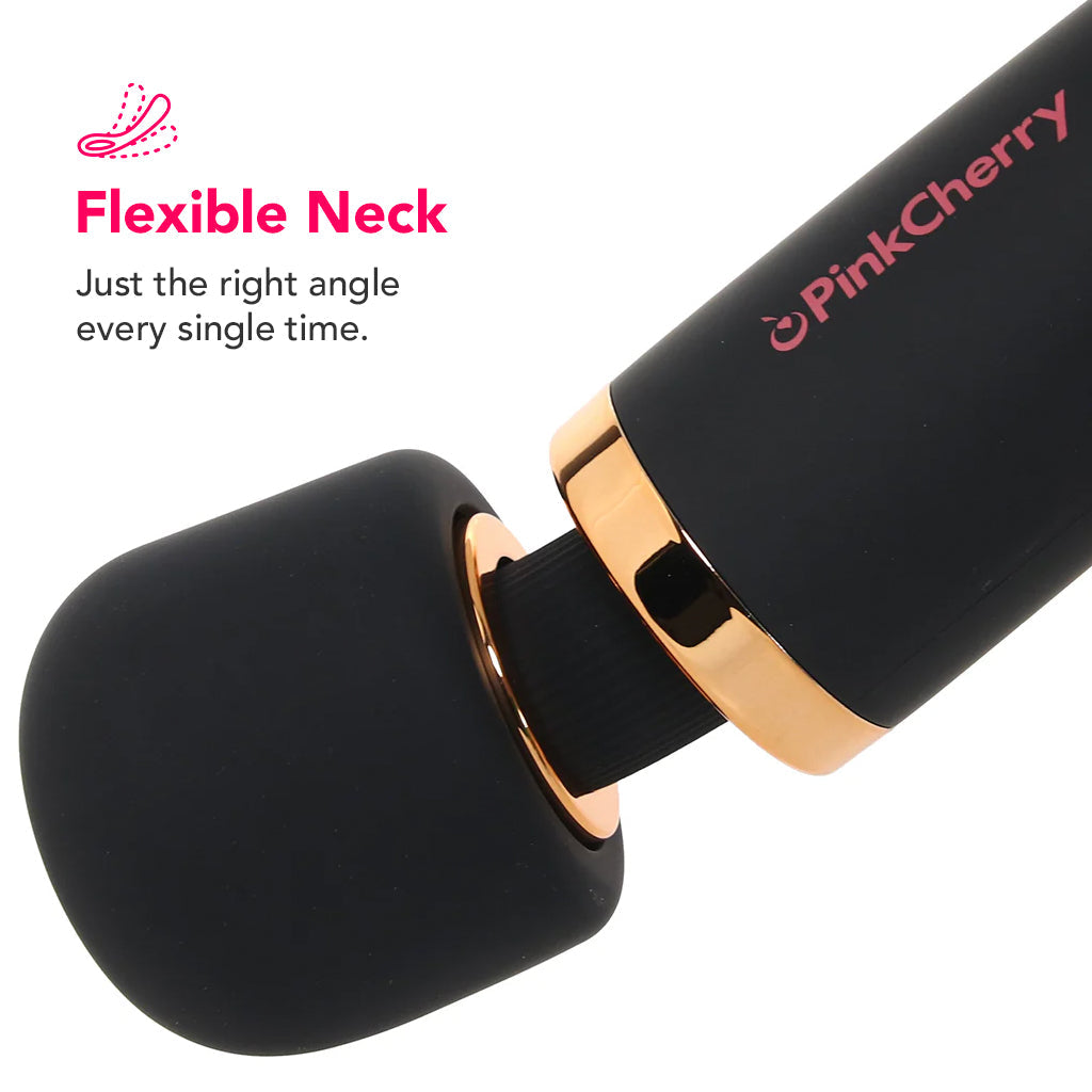 PinkCherry Premium Powered Wand in Black Vibrators > Wands