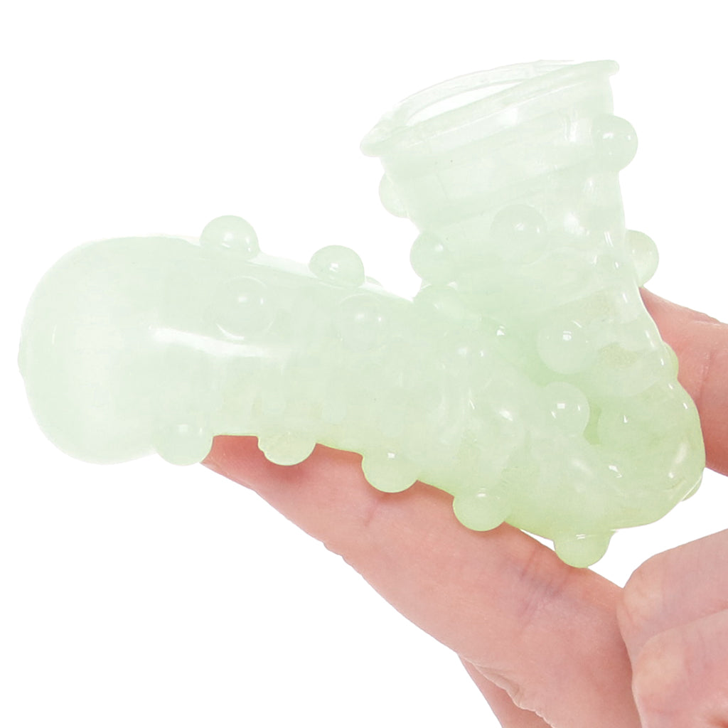 Textured Reversable Pleasure Sleeve in Glow-In-The-Dark Male Enhancement > Extenders and Sleeves