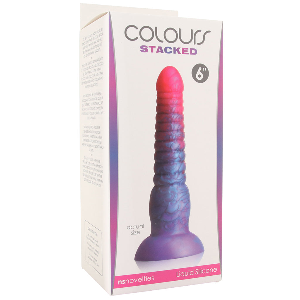 Colours Stacked 6 Inch Dildo in Pink/Blue Dildo Sex Toys > Non-Phallic Dildos