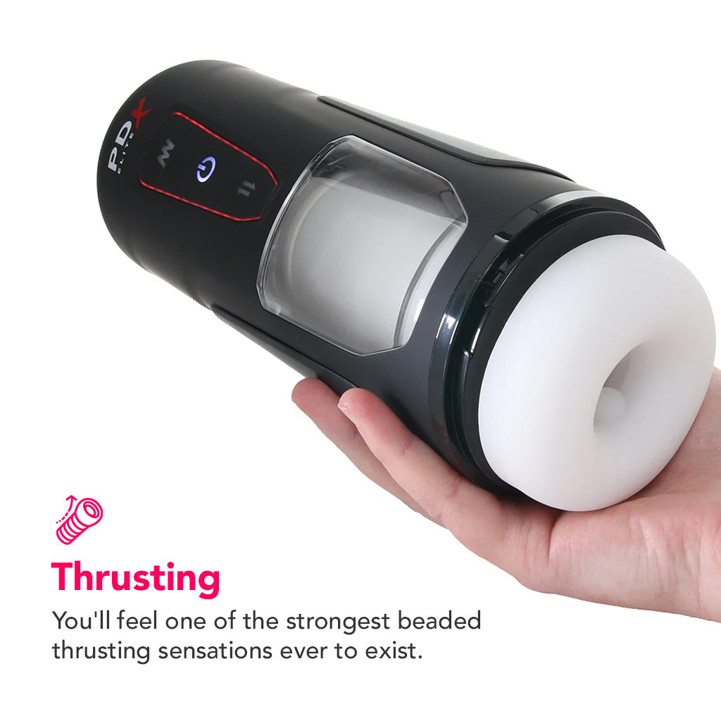 PDX Elite Milk Me Hotter Auto Stroker with Heating Base Male Masturbators > Auto Strokers