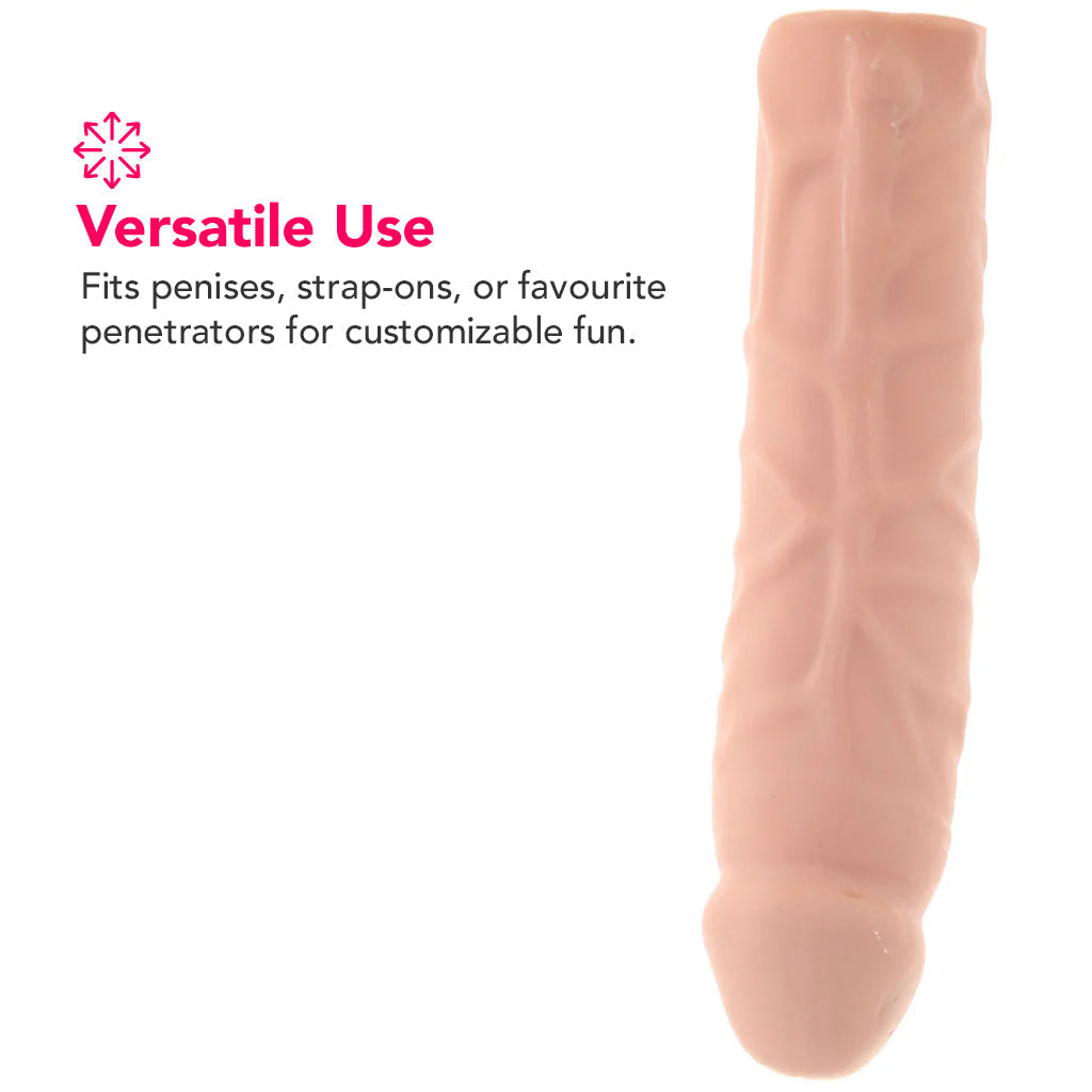 RealRock Penis Sleeve 7 Inch Extender in White Male Enhancement > Extenders and Sleeves