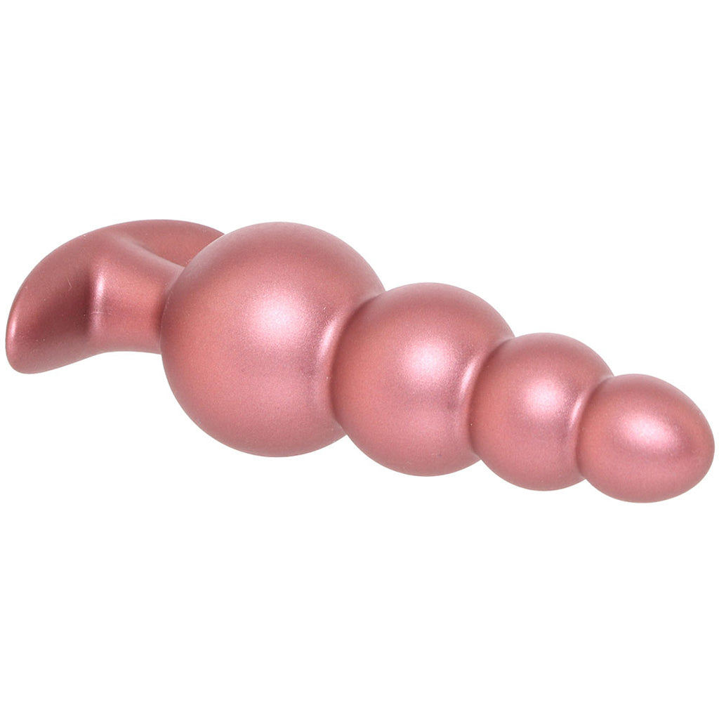 Ouch! Smooth Silicone Beaded Butt Plug in Rose Gold Anal Sex Toys > Butt Plugs