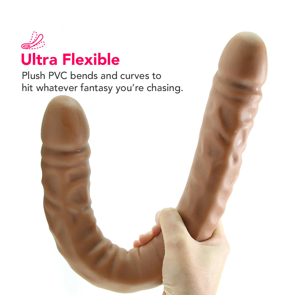 Dr. Skin 18 Inch Double Ended Dildo in Mocha Dildo Sex Toys > Double Ended Dildos