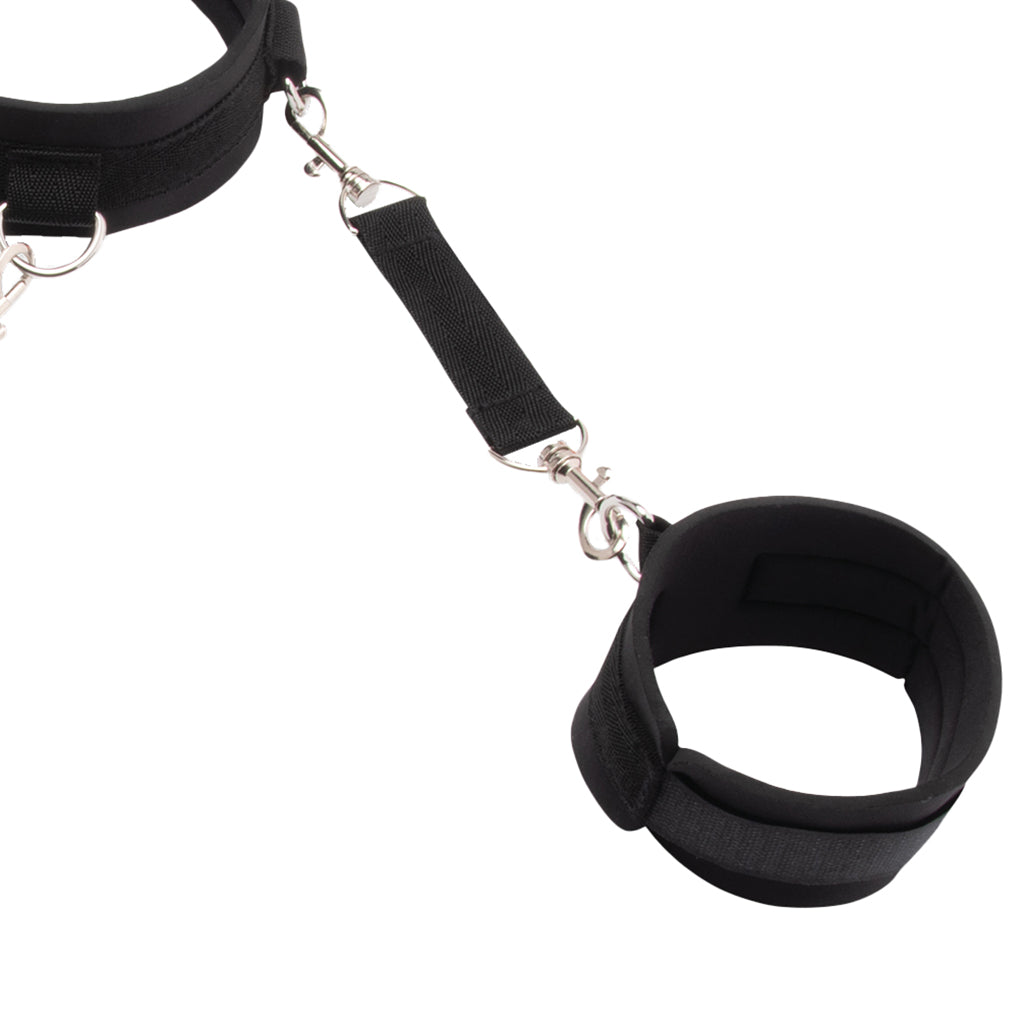 Collar & Leash Set with Removable Cuffs Bondage and Fetish > Starter BDSM Kits