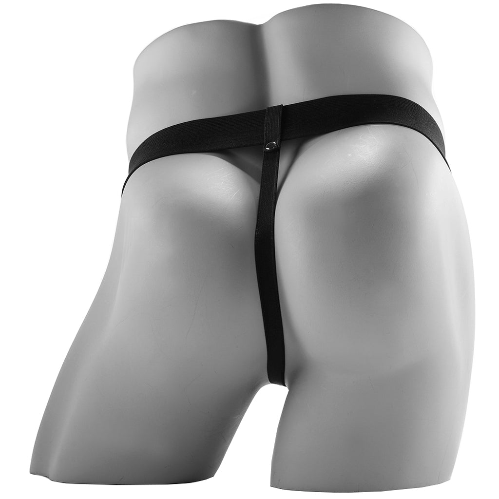 11 Inch Hollow Vibrating Strap-On with Balls in Vanilla Dildo Sex Toys > Strap-On and Harnesses